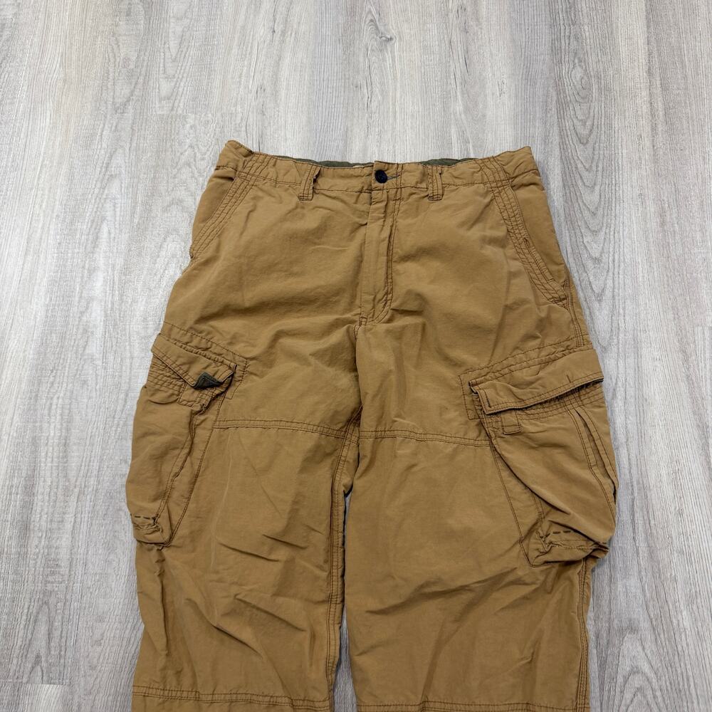 Vintage Arizona Jean Co. Cargo Pants Men's 36x30 Tan y2k Skater Fatigue Baggy - Picture 3 of 10